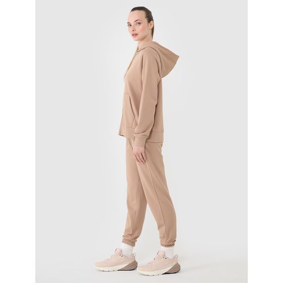 4F spodnie dresowe damskie bawełniane 4FWSS25TTROF0993 beżowe, Kolor: beżowy, Rozmiar: M, 3 zdjęcie