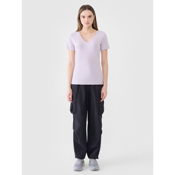 4F t-shirt bawełniany slim koszulka do ćwiczeń 4FWSS25TTSHF1990 fioletowa, Kolor: fioletowy, Rozmiar: L, 5 zdjęcie 4F t-shirt bawełniany slim koszulka do ćwiczeń 4FWSS25TTSHF1990 fioletowa, Kolor: fioletowy, Rozmiar: L, 5 zdjęcie