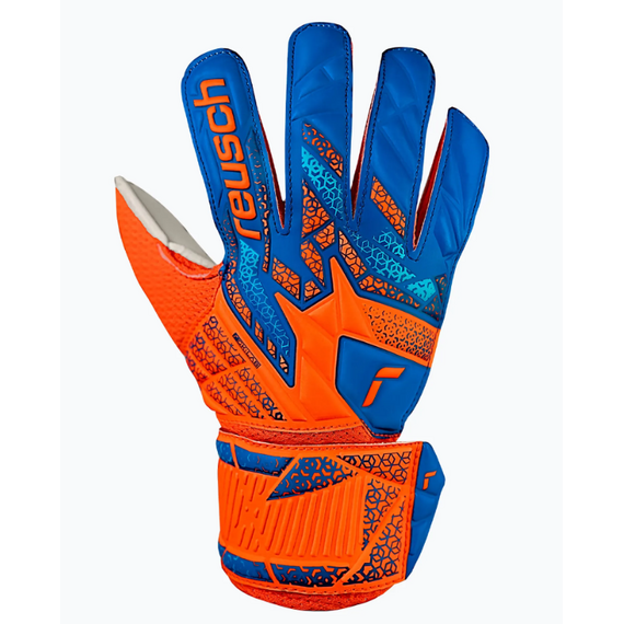 REUSCH rękawice bramkarskie Attrakt Solid Junior, Kolor: pomarańczowy, Rozmiar: 8, 6 zdjęcie