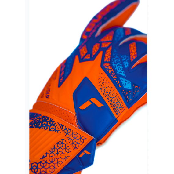 REUSCH rękawice bramkarskie Attrakt Solid Junior, Kolor: pomarańczowy, Rozmiar: 7,5, 2 zdjęcie