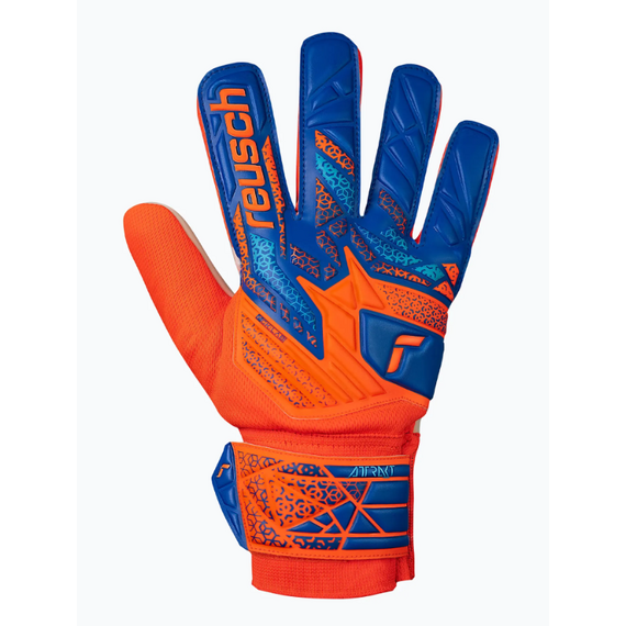 REUSCH rękawice bramkarskie Attrakt Starter Solid Junior, Kolor: pomarańczowy, Rozmiar: 5,5, 6 zdjęcie