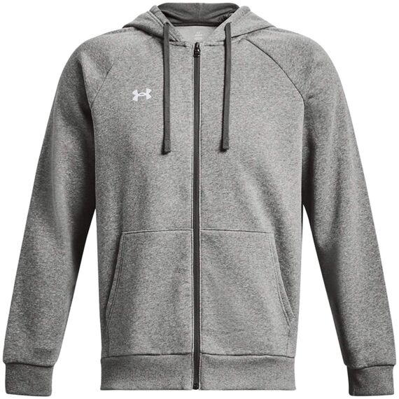 UNDER ARMOUR bluza dresowa męska rozpinana Rival Fleece FZ szara, Kolor: szary, Rozmiar: M