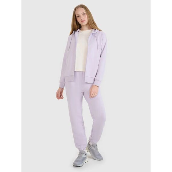 4F bluza damska dresowa z kapturem 4FWSS25TSWSF1541 fioletowa, Kolor: fioletowy, Rozmiar: L, 2 zdjęcie
