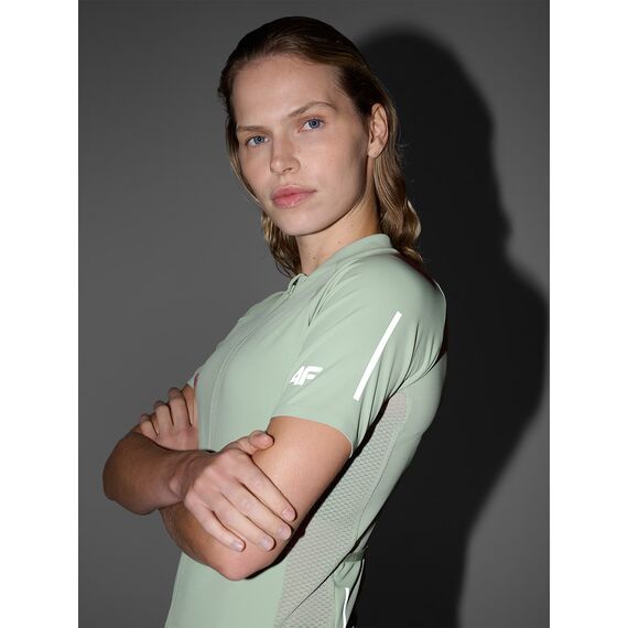 4F koszulka rowerowa szybkoschnąca damska 4FWSS25TFTSF1291 zielona, Kolor: zielony, Rozmiar: S, 2 zdjęcie