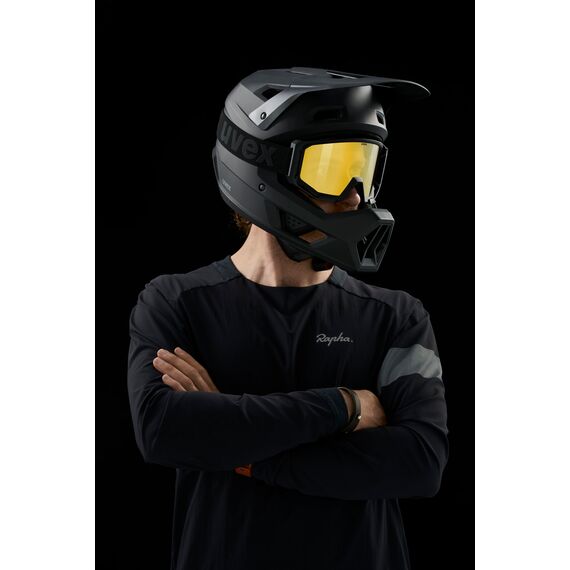 UVEX Kask rowerowy Full Face Ravage czarny, Kolor: czarny, Rozmiar: 52-55