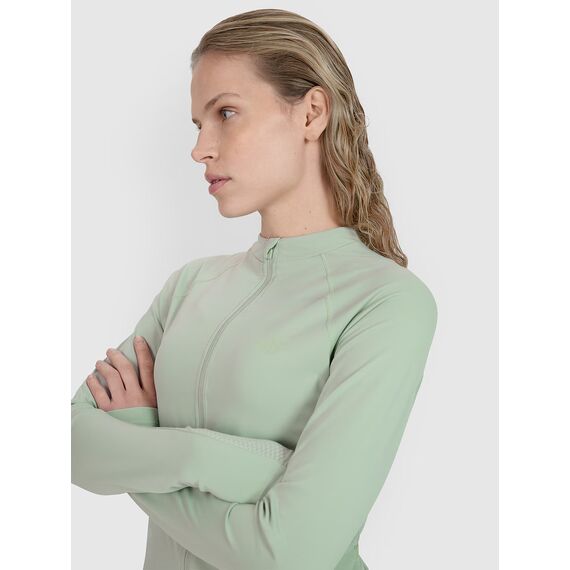 4F koszulka damska rowerowa rozpinana 4FWSS25TFLOF343 turkusowa, Kolor: zielony, Rozmiar: M, 3 zdjęcie