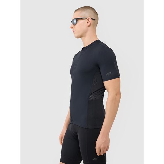4F t-shirt męski koszulka rowerowa rozpinana męska 4FWSS25TFTSM1285 czarna, Kolor: czarny, Rozmiar: S, 5 zdjęcie