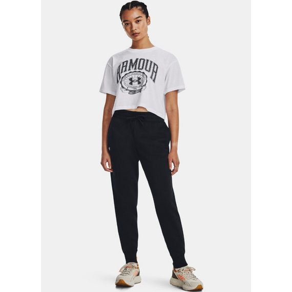 UNDER ARMOUR spodnie dresowe damskie treningowe joggery Rival Fleece czarny, Kolor: czarny, Rozmiar: S, 5 zdjęcie