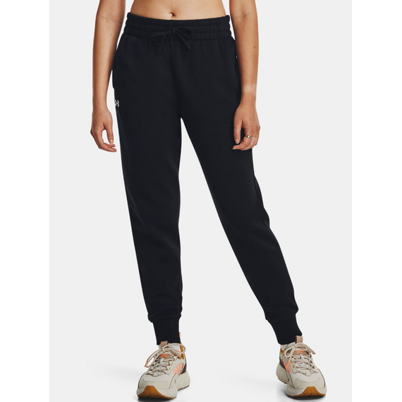 UNDER ARMOUR spodnie dresowe damskie treningowe joggery Rival Fleece czarny, Kolor: czarny, Rozmiar: M