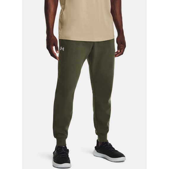 UNDER ARMOUR spodnie dresowe męskie joggery Rival Fleece zielone, Kolor: zielony, Rozmiar: L