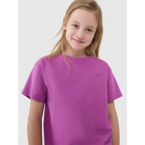 4F koszulka dziecięca t-shirt bawełniany 4FJWSS25TTSHF2326 różowa, Kolor: różowy, Rozmiar: 164, 2 zdjęcie
