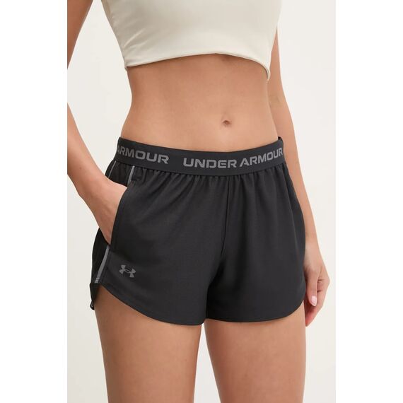 UNDER ARMOUR spodenki treningowe damskie Tech Play Up czarne, Kolor: czarny, Rozmiar: L