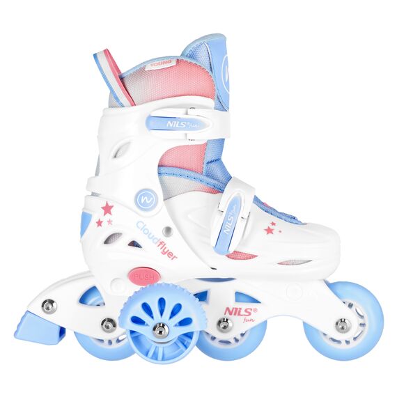 NILS rolki 3w1 rolko-wrotki regulowane dziecięce do nauki jazdy NJ1190
