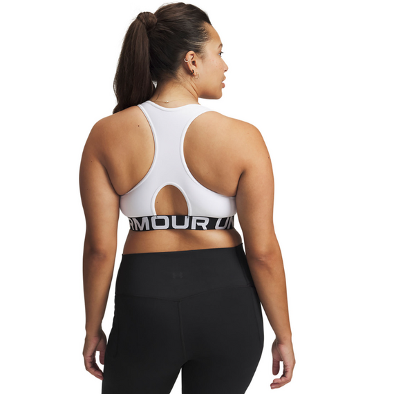 UNDER ARMOUR biustonosz sportowy do ćwiczeń HG Mid biały, Kolor: biały, Rozmiar: L, 2 zdjęcie