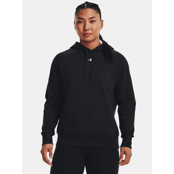UNDER ARMOUR bluza dresowa damska z kapturem Rival Fleece czarna, Kolor: czarny, Rozmiar: M