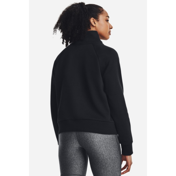 UNDER ARMOUR bluza dresowa damska z kapturem rozpinana Rival Fleece HZ czarna, Kolor: czarny, Rozmiar: M, 6 zdjęcie