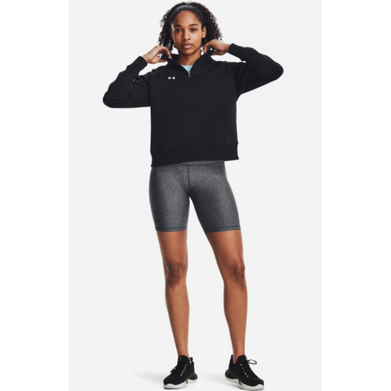 UNDER ARMOUR bluza dresowa damska z kapturem rozpinana Rival Fleece HZ czarna, Kolor: czarny, Rozmiar: M, 5 zdjęcie