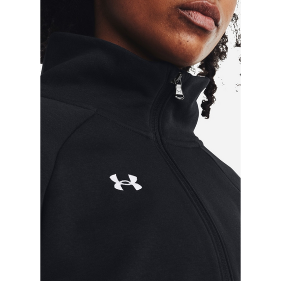 UNDER ARMOUR bluza dresowa damska z kapturem rozpinana Rival Fleece HZ czarna, Kolor: czarny, Rozmiar: M, 3 zdjęcie