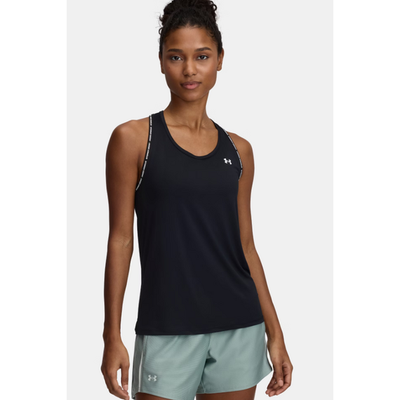 UNDER ARMOUR koszulka top damska do ćwiczeń Tech Knockout czarna, Kolor: czarny, Rozmiar: M
