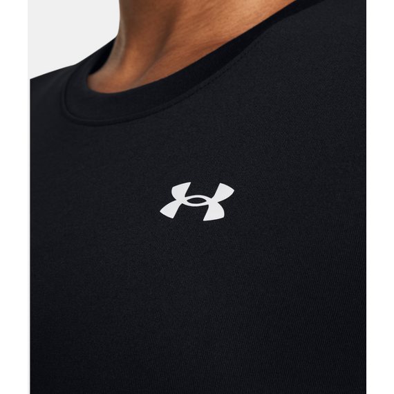 UNDER ARMOUR koszulka t-shirt damski sportowy Tech SSV- Solid czarna, Kolor: czarny, Rozmiar: S, 4 zdjęcie