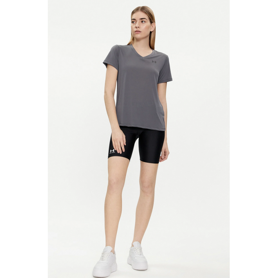 UNDER ARMOUR koszulka t-shirt damski sportowy Tech SSV- Solid szara, Kolor: szary, Rozmiar: M, 5 zdjęcie