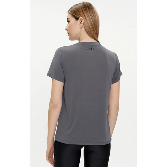 UNDER ARMOUR koszulka t-shirt damski sportowy Tech SSV- Solid szara, Kolor: szary, Rozmiar: M, 4 zdjęcie