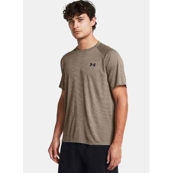 UNDER ARMOUR koszulka treningowa męska t-shirt Tech SS beżowa, Kolor: beżowy, Rozmiar: M