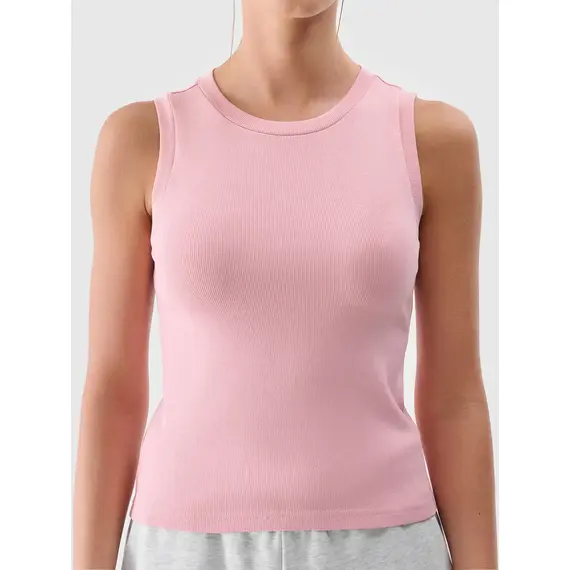 4F top prążkowany bawełniany damski na ramiączkach 4FWMM00TSLEF132 różowy, Kolor: różowy, Rozmiar: S, 6 zdjęcie 4F top prążkowany bawełniany damski na ramiączkach 4FWMM00TSLEF132 różowy, Kolor: różowy, Rozmiar: S, 6 zdjęcie