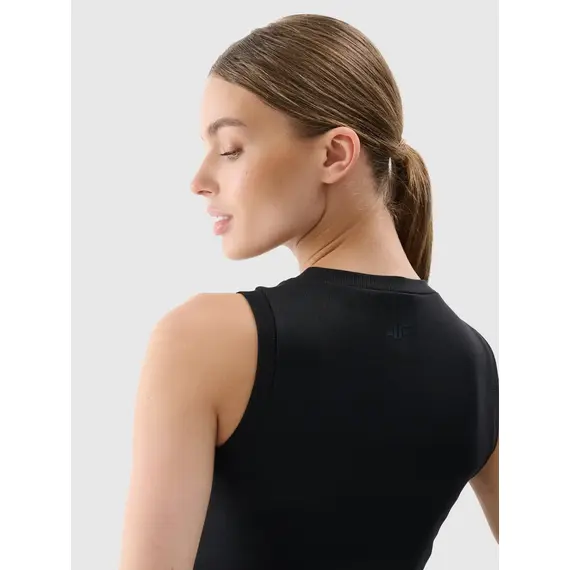 4F top prążkowany bawełniany damski na ramiączkach 4FWMM00TSLEF132 czarny, Kolor: czarny, Rozmiar: S, 3 zdjęcie 4F top prążkowany bawełniany damski na ramiączkach 4FWMM00TSLEF132 czarny, Kolor: czarny, Rozmiar: S, 3 zdjęcie