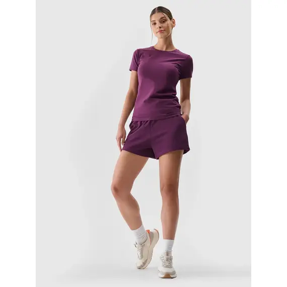 4F koszulka bawełniana damska do ćwiczeń 4FWSS25TTSHF2351 fioletowa, Kolor: fioletowy, Rozmiar: XS, 5 zdjęcie 4F koszulka bawełniana damska do ćwiczeń 4FWSS25TTSHF2351 fioletowa, Kolor: fioletowy, Rozmiar: XS, 5 zdjęcie