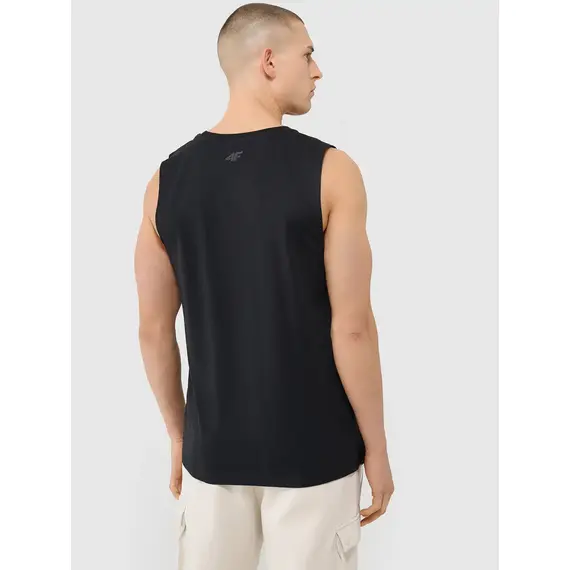4F bezrękawnik męski koszulka bawełniana 4FWSS25TSLEM128 czarna, Kolor: czarny, Rozmiar: M, 5 zdjęcie