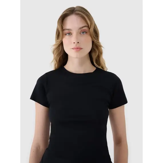 4F t-shirt treningowy damski koszulka do ćwiczeń 4FWSS25TTSHF1995 czarna, Kolor: czarny, Rozmiar: L, 3 zdjęcie 4F t-shirt treningowy damski koszulka do ćwiczeń 4FWSS25TTSHF1995 czarna, Kolor: czarny, Rozmiar: L, 3 zdjęcie