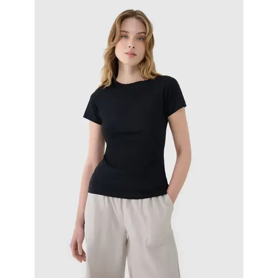 4F t-shirt treningowy damski koszulka do ćwiczeń 4FWSS25TTSHF1995 czarna, Kolor: czarny, Rozmiar: M, 2 zdjęcie 4F t-shirt treningowy damski koszulka do ćwiczeń 4FWSS25TTSHF1995 czarna, Kolor: czarny, Rozmiar: M, 2 zdjęcie