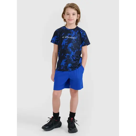 4F spodenki na w-f treningowe chłopięce 4FJWSS25TFSHM0859 niebieskie, Kolor: niebieski, Rozmiar: 146/152, 2 zdjęcie