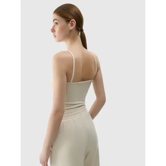 4F koszulka na ramiączkach top damski 4FWSS25TSLEF127 beżowa, Kolor: beżowy, Rozmiar: S, 6 zdjęcie 4F koszulka na ramiączkach top damski 4FWSS25TSLEF127 beżowa, Kolor: beżowy, Rozmiar: S, 6 zdjęcie