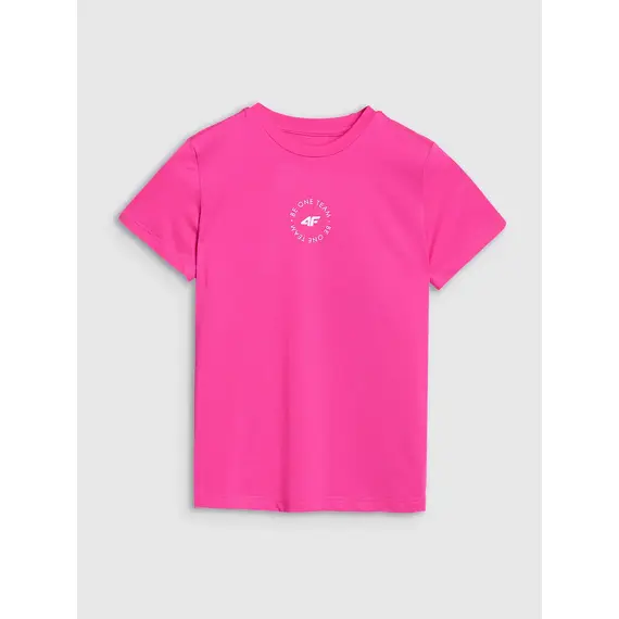 4F koszulka sportowa t-shirt dla dziewczynki 4FJWSS25TFTSF1185 różowy, Kolor: różowy, Rozmiar: 146/152, 5 zdjęcie