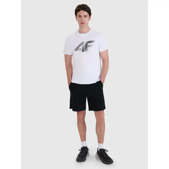 4F t-shirt męski koszulka bawełniana 4FWMM00TTSHM2257 czerwony, Kolor: biały, Rozmiar: XL, 3 zdjęcie