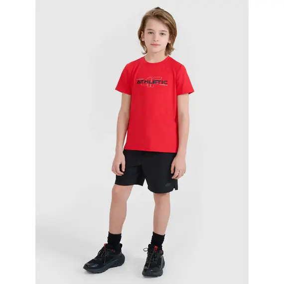 4F koszulka sportowa t-shirt dziecięcy 4FJWSS25TFTSM1209 czerwona, Kolor: czerwony, Rozmiar: 158/164, 3 zdjęcie