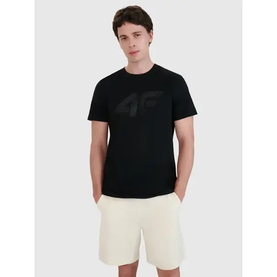4F t-shirt męski koszulka bawełniana 4FWMM00TTSHM2257 czarna, Kolor: czarny, Rozmiar: L