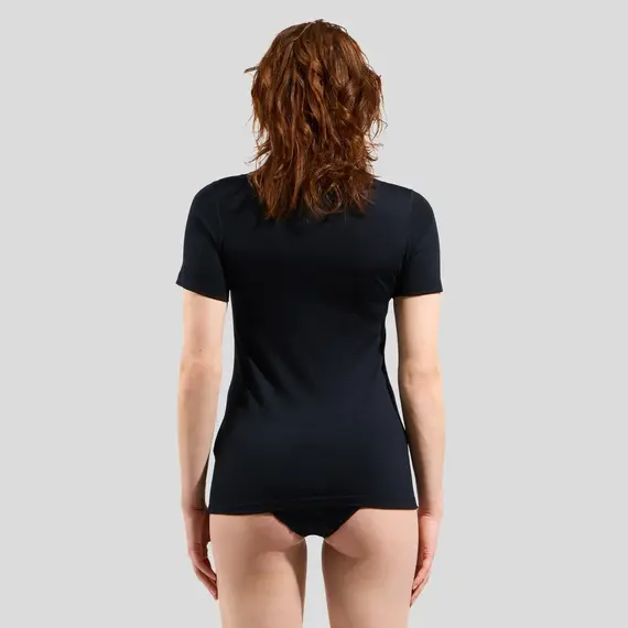 Koszulka z krótkim rękawem damska ODLO Merino 160 BL Top Crew Neck S/S czarna
