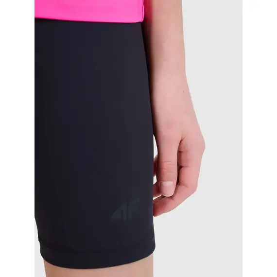 4F krótkie legginsy dziecięce sportowe 4FJWSS25TFSTF041 czarne, Kolor: czarny, Rozmiar: 122/128, 2 zdjęcie