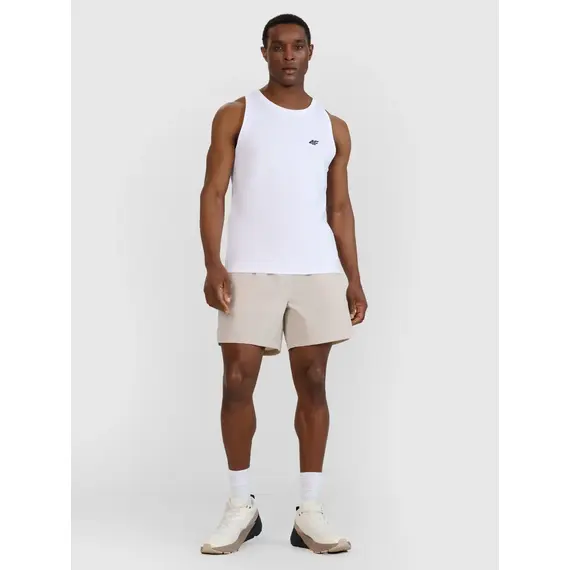 4F bezrękawnik męski koszulka do ćwiczeń 4FWMM00TSLEM126 biała, Kolor: biały, Rozmiar: M, 3 zdjęcie