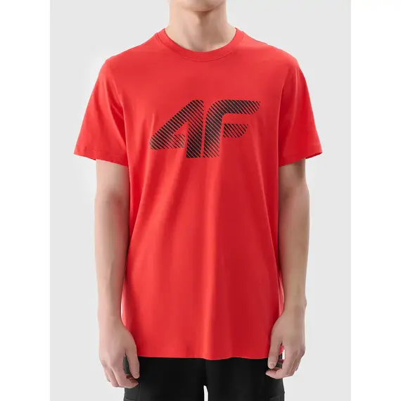 4F t-shirt męski koszulka bawełniana 4FWMM00TTSHM2257 czerwony, Kolor: czerwony, Rozmiar: S, 2 zdjęcie