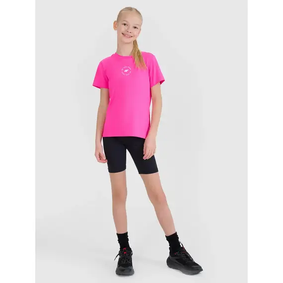 4F krótkie legginsy dziecięce sportowe 4FJWSS25TFSTF041 czarne, Kolor: czarny, Rozmiar: 134/140