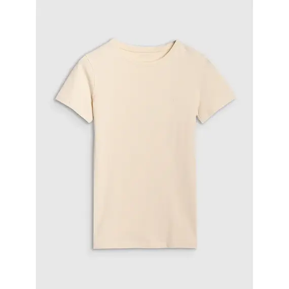 4F koszulka bawełniana damska do ćwiczeń 4FWSS25TTSHF2351 beżowa, Kolor: beżowy, Rozmiar: L, 8 zdjęcie