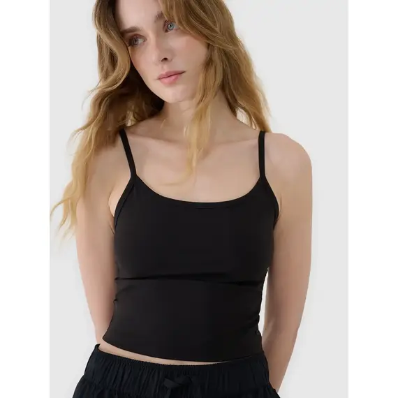 4F koszulka na ramiączkach top damski 4FWSS25TSLEF127 czarna, Kolor: czarny, Rozmiar: M, 5 zdjęcie 4F koszulka na ramiączkach top damski 4FWSS25TSLEF127 czarna, Kolor: czarny, Rozmiar: M, 5 zdjęcie