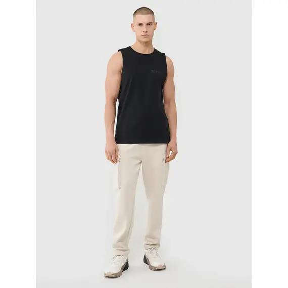 4F bezrękawnik męski koszulka bawełniana 4FWSS25TSLEM128 czarna, Kolor: czarny, Rozmiar: M, 4 zdjęcie