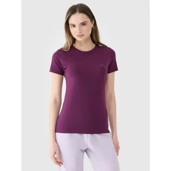 4F koszulka bawełniana damska do ćwiczeń 4FWSS25TTSHF2351 fioletowa, Kolor: fioletowy, Rozmiar: XS, 2 zdjęcie 4F koszulka bawełniana damska do ćwiczeń 4FWSS25TTSHF2351 fioletowa, Kolor: fioletowy, Rozmiar: XS, 2 zdjęcie