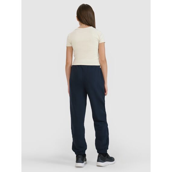 4F spodnie bawelniane dla dziewczynki 4FJWMM00TTROF1189 granatowe, Kolor: granatowy, Rozmiar: 122, 3 zdjęcie