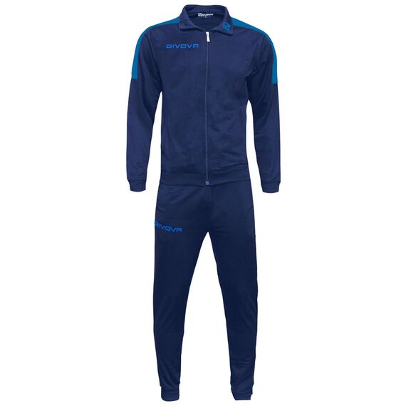 GIVOVA dres męski komplet spodnie i bluza TR033 niebieski, Kolor: niebieski, Rozmiar: S